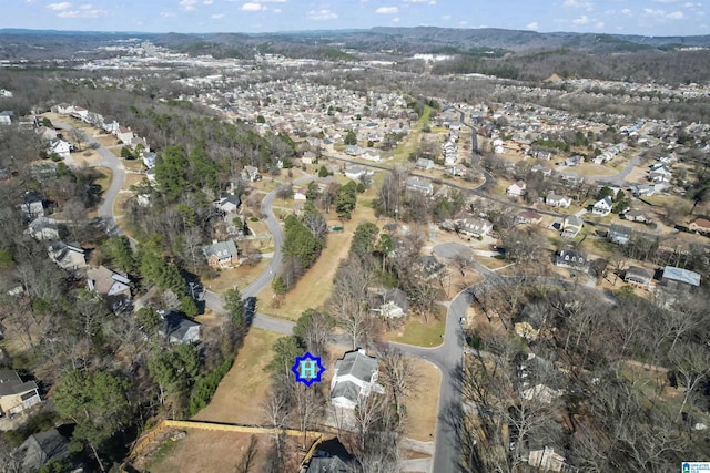 drone / aerial view with a residential view