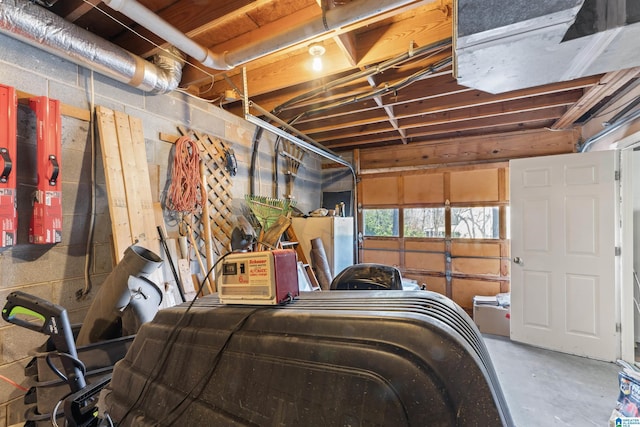 interior space featuring a garage