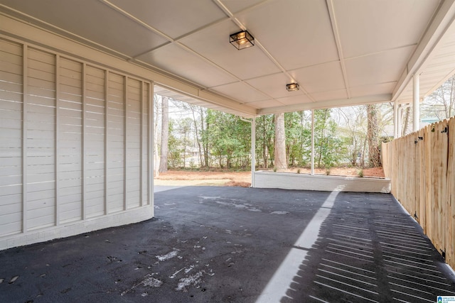 view of patio / terrace featuring fence