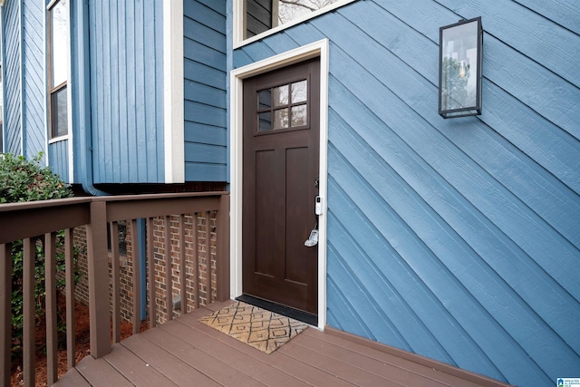 view of doorway to property