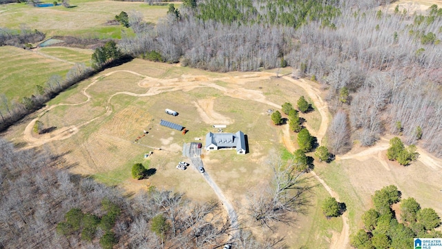 bird's eye view with a rural view