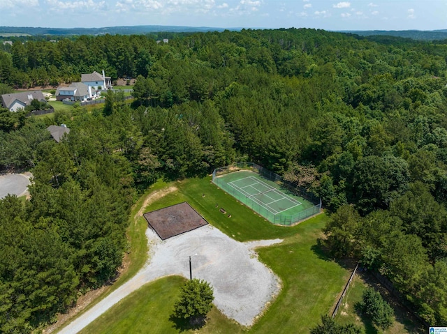 aerial view with a view of trees