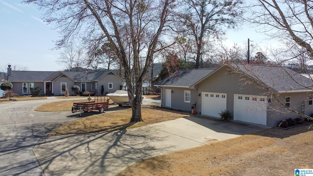 view of front facade with a garage