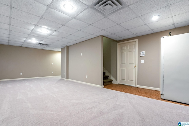 interior space with visible vents, baseboards, and stairs