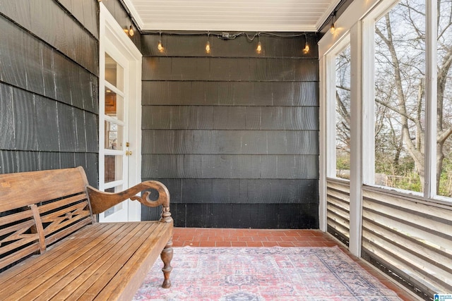 sunroom with plenty of natural light