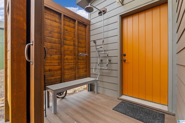 view of doorway to property