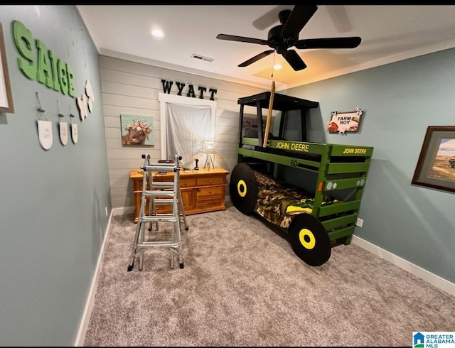 interior space with recessed lighting, visible vents, and baseboards