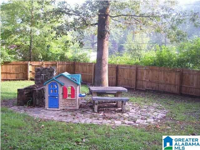 view of yard featuring a patio area and a fenced backyard