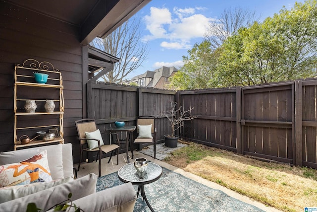 view of patio / terrace with a fenced backyard