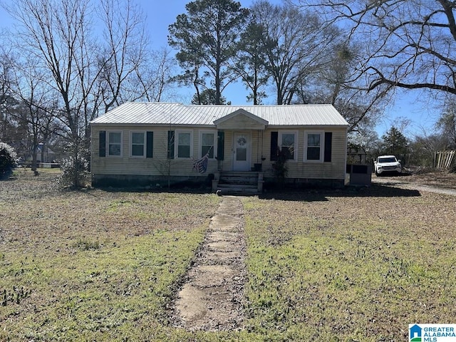 view of front of property with metal roof