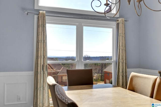 dining space with plenty of natural light