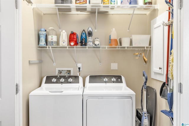 laundry room with laundry area and washer and clothes dryer