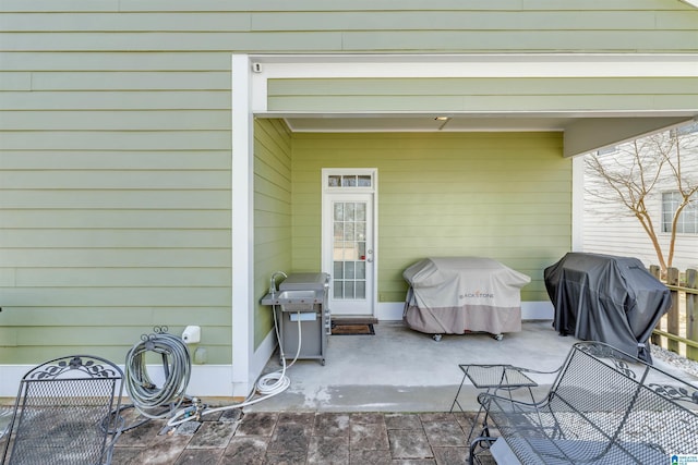 view of patio / terrace with area for grilling