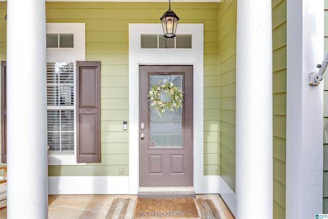 view of doorway to property