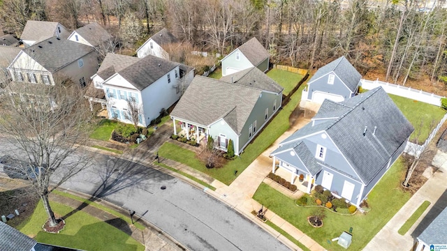 aerial view featuring a residential view