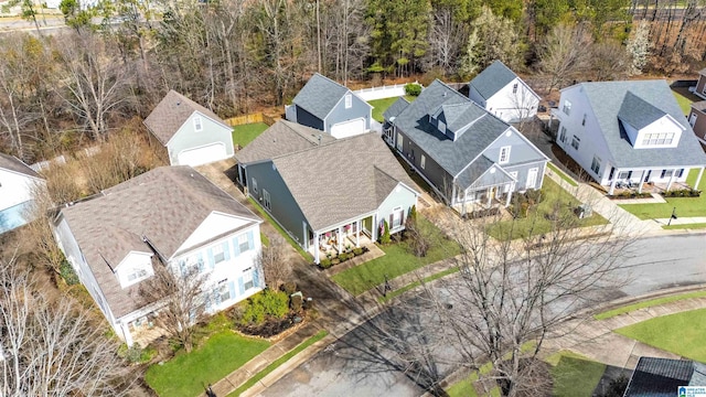 drone / aerial view with a residential view