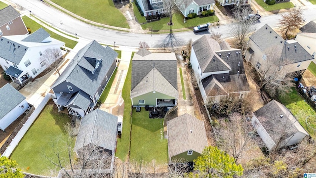 bird's eye view with a residential view