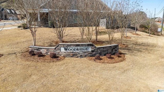 view of community sign