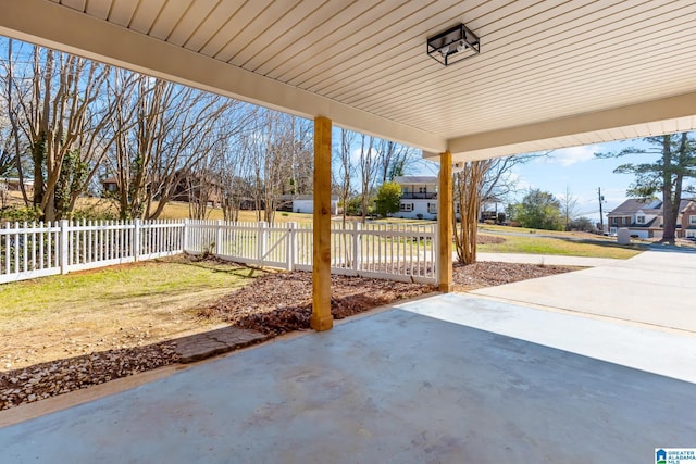 view of patio with fence