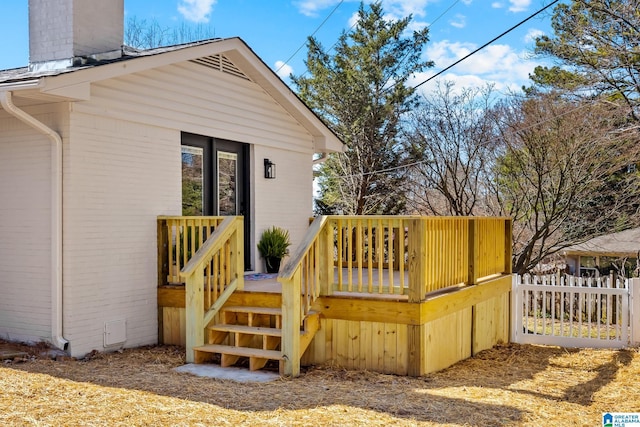 wooden deck with fence