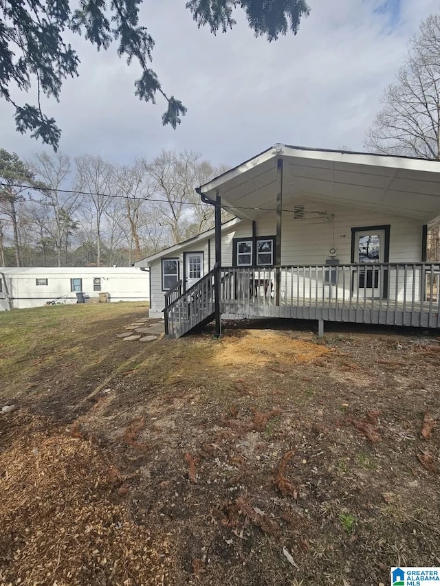 view of front of property with a porch