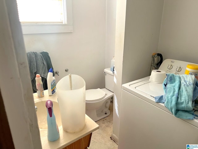 half bath featuring toilet