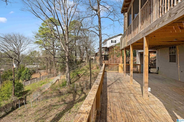 deck with fence