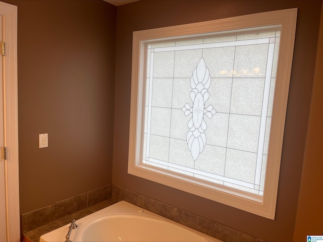 bathroom featuring a bath