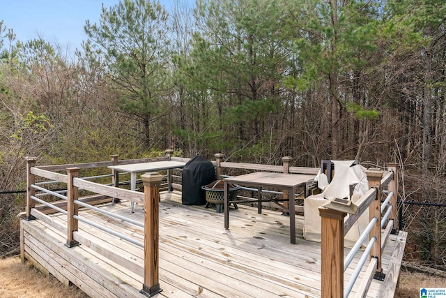 view of wooden terrace