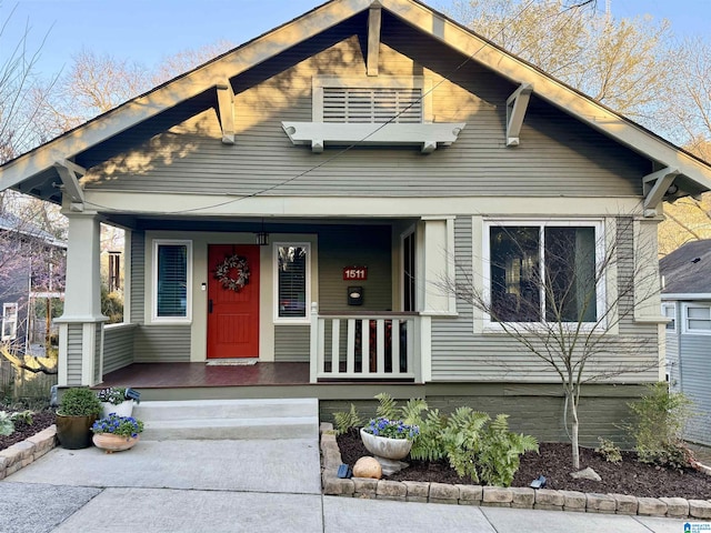 bungalow-style house with a porch