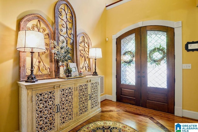 305 Camp Forrest Trl, Helena, AL 35080 - entryway with french doors, wood finished floors, and healthy amount of natural light