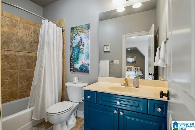 305 Camp Forrest Trl, Helena, AL 35080 - full bath with vanity and shower / bathtub combination with curtain