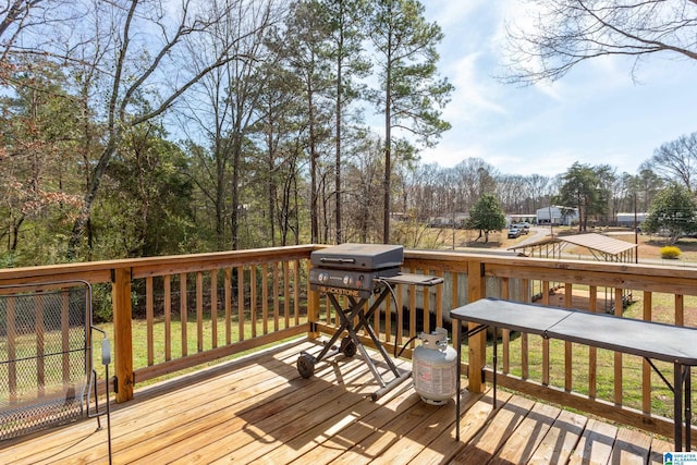 view of wooden deck