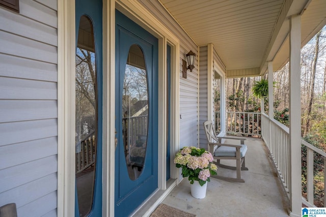 balcony with a porch