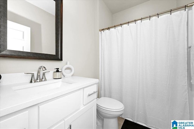 bathroom featuring toilet and vanity