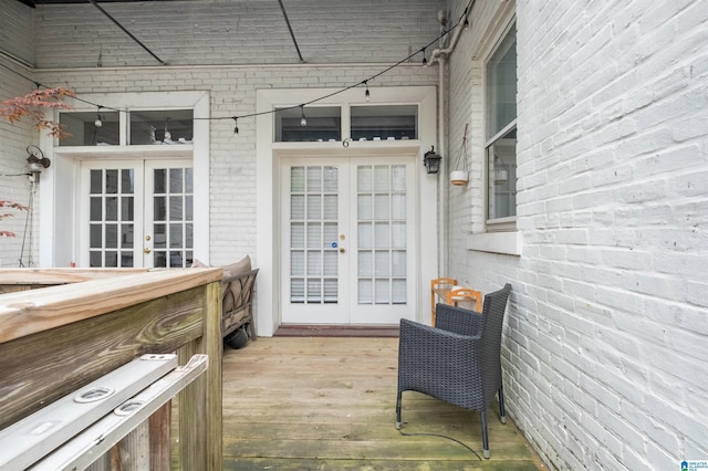 exterior space with french doors