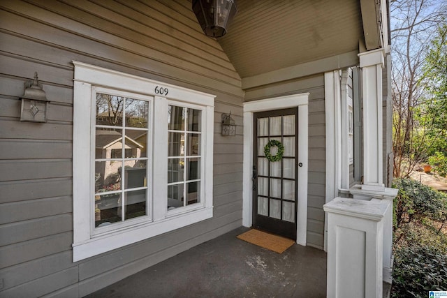 view of doorway to property