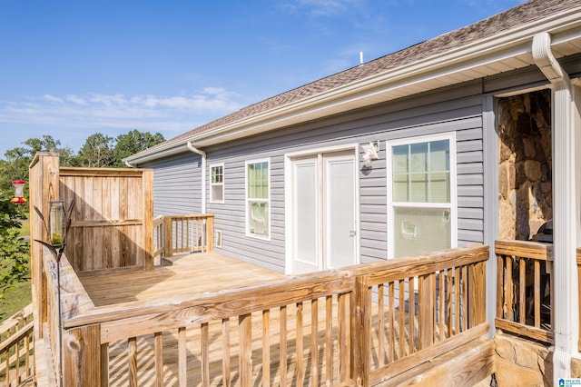 view of wooden deck