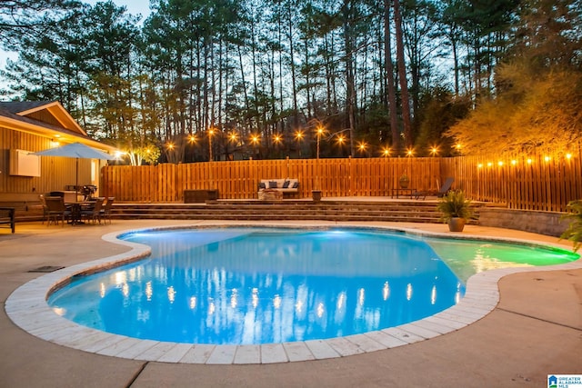 view of pool with a fenced in pool and a fenced backyard