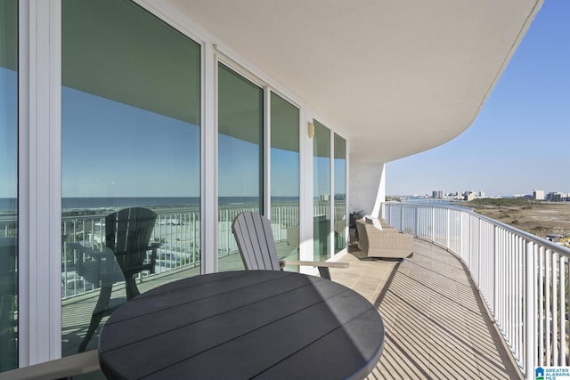 balcony featuring a view of city