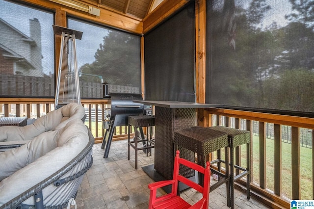 view of sunroom