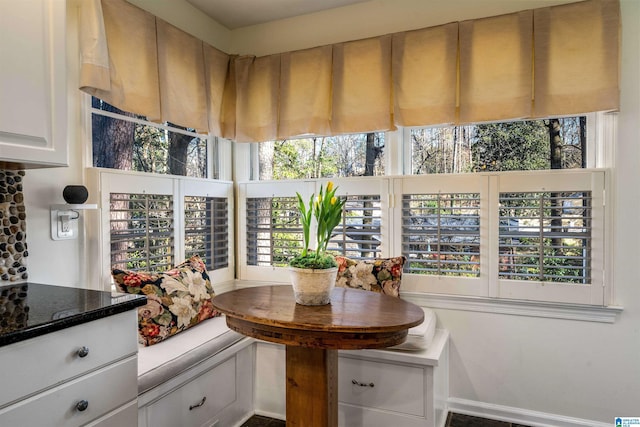 interior space featuring breakfast area