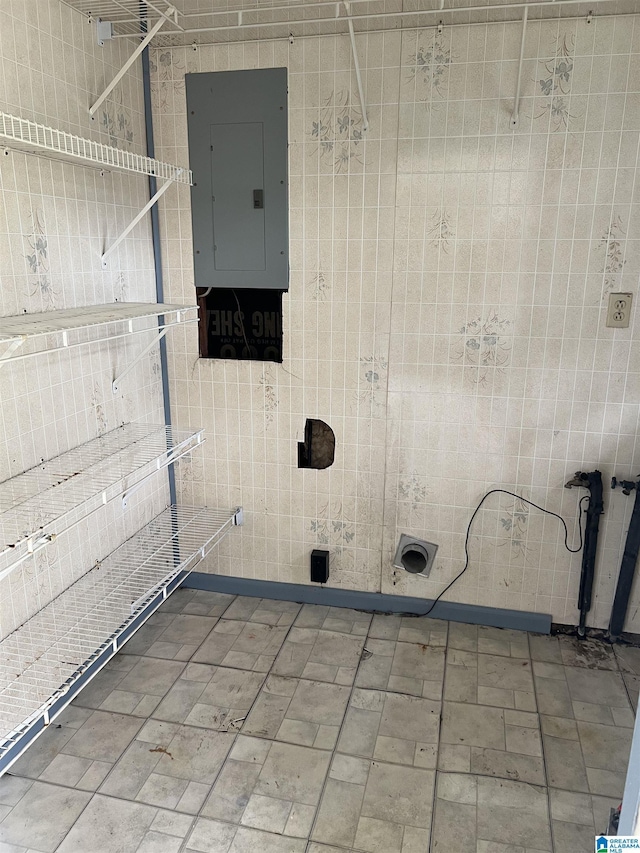 laundry area featuring electric panel