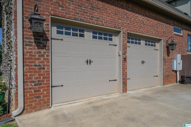 garage with driveway