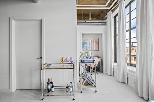 interior space with concrete flooring
