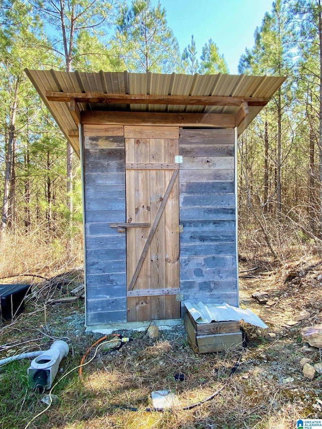 view of shed