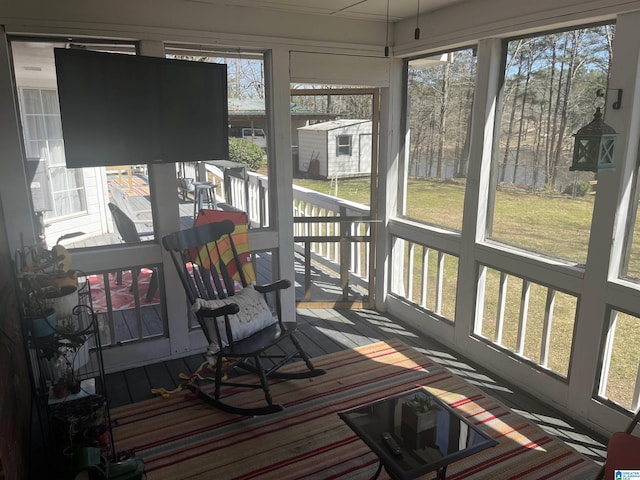 view of sunroom / solarium