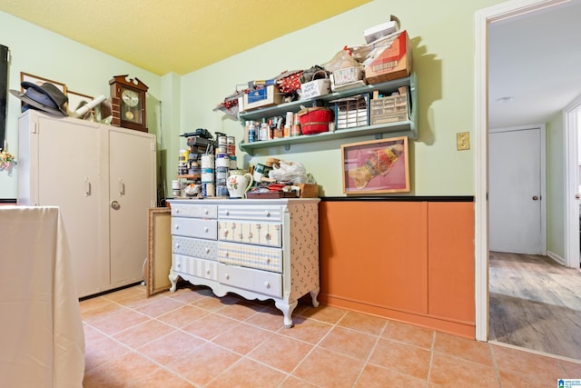 interior space with tile patterned flooring