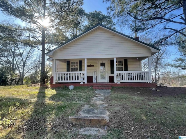 bungalow featuring a porch