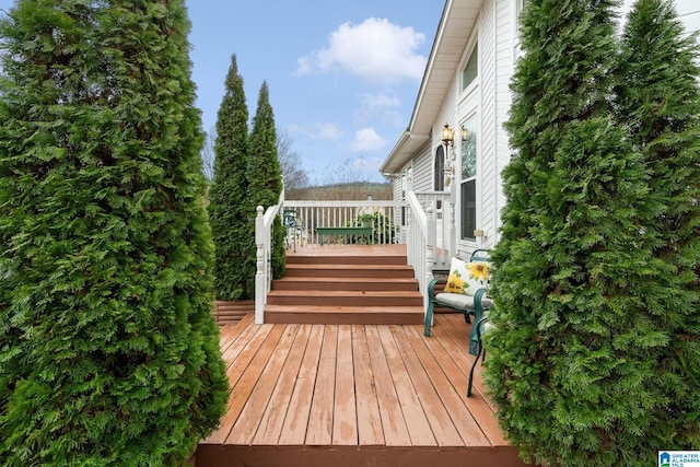 view of wooden terrace